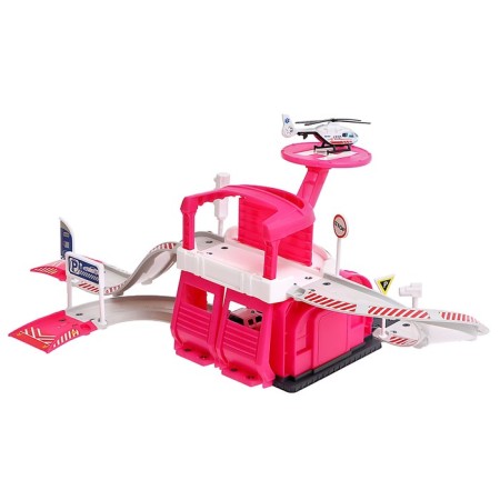 Parking "Ambulance Station", with a metal machine and helicopter-10