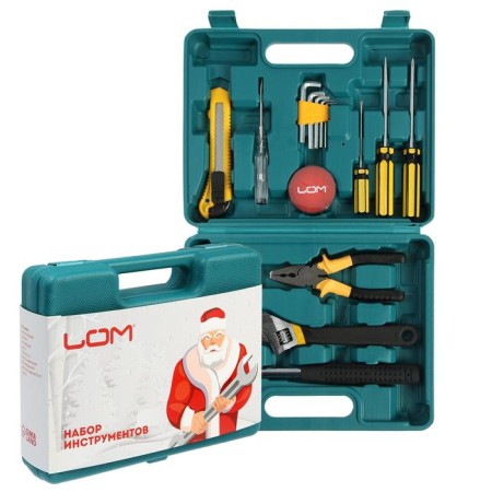 A set of tools in the Case Lom New Year, in gift packaging, 15 items