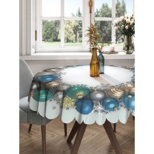 The tablecloth “Circle of balls”, round, Saten, d = 150 cm