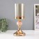 Summary metal, glass, plastic per 1 candle "Celia" d = 9.5 cm pink with gold 12x12x28.5 cm 101