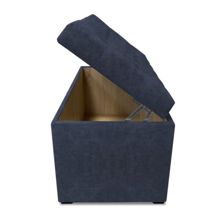 Puff with a lid and weighting, 800 × 400 × 420 mm, Dakota velor, Denim color-5