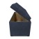Puff with a lid and weighting, 800 × 400 × 420 mm, Dakota velor, Denim color