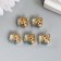Decor for creativity Glass "Cub-Cristal" transparent holography set 5 pcs 0.8x0.8 cm