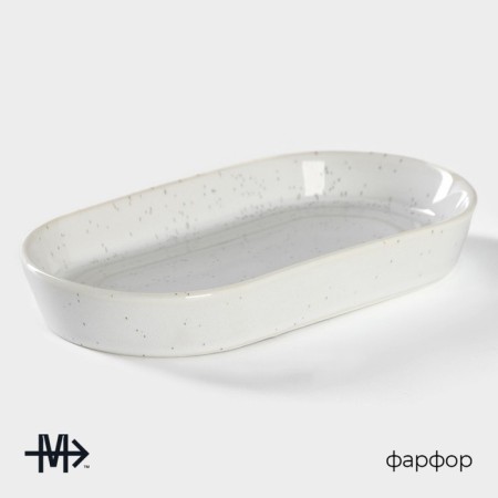 Porcelain oval Magistro Urban, 450 ml, 24 × 13.7 × 2.7 cm, white color-1