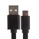 Cable MaxVI MC -01F, MicroUSB - USB, 2 A, 1 m, PVC braid, flat, black