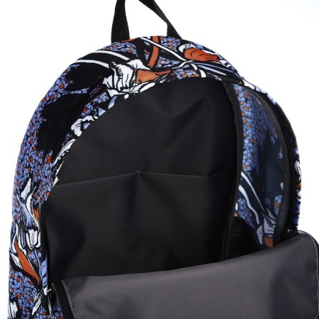 Backpack from textiles on lightning, Erich Krause, 1 pocket, blue color-3