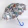 Umbrella - semi -automatic cane "butterflies", 8 knitting needles, r = 43 cm, Mix drawing