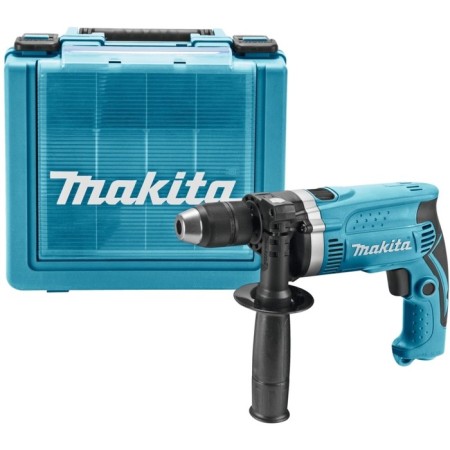 Shock drill Makita HP1631K, 710 W, BZP 13 mm, 3200 rpm, AL Reducer, case