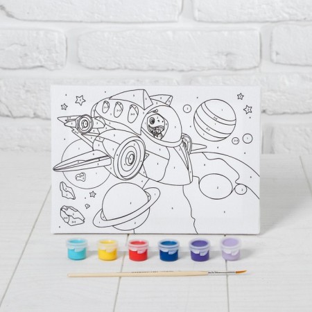 Picture on numbers for children "Space Adventures", 21 x 15 cm-2
