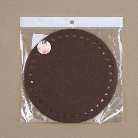 Donce for a bag, round, d = 18 cm, brown color-2
