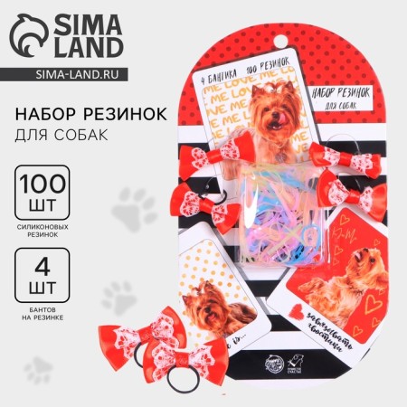Набор резинок для собак Love is