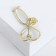 Brooch "Stetoscope" heart, black color in gold