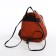 Women's backpack-Mini of artificial leather with lightning, brown color