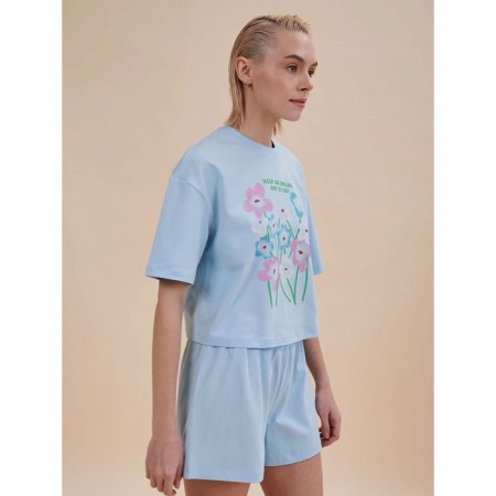 Female set, size l, blue color-1