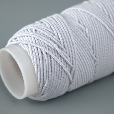 Spandex for beads in a braid, length 25 m, white-2