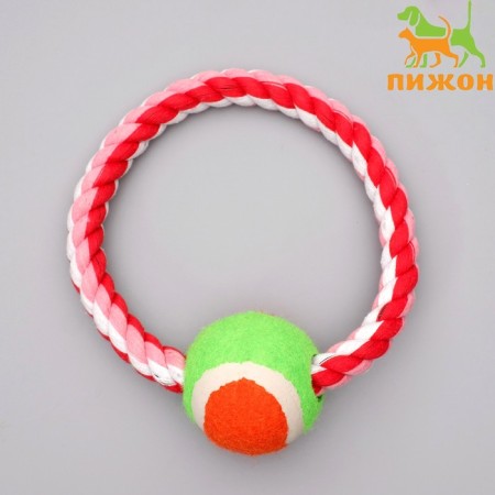 Toy training cable "Circle with the ball", 120 g, mix of flowers