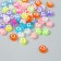 Beads for creativity Plastic "White Smiley on color" set of 20 g 0.5x1x1 cm