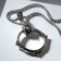 Pendant men's “ring with crosses” hoop, silver color, 70 cm