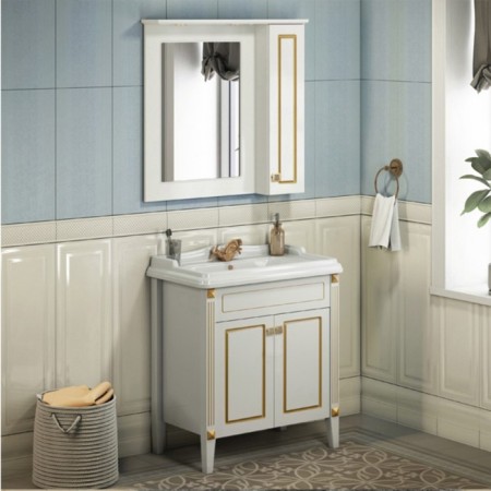Mirror Comfort Comfort Palermo 80 for the bathroom, color Patina gold