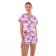 Female homemade set (T -shirt/shorts), pink color, size 46 (m)