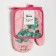 Kitchen set 2 objects of the “tropical” color color pink pink 17x17 cm, mittens 25x16 cm, 100% p/e