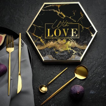 A set of four cutlery "with love", 26.5 cm-1
