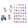 Wooden toy "Blue Tractor" Magnetic board "Teach alphabet"