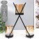 Summary Metal, glass for 3 candles "Garn" D-5 cm, black 9x21x25 cm