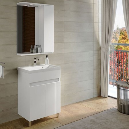 Closher-mirror suspended Sanstar "Quadro 70" White-2