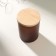 Bank for candles glass with a “brown semi -water” lid 220 ml 7x7x8.4 cm