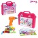 Designer in the suitcase "Magic City", with an electric screwdriver, 4 cards, 57 parts