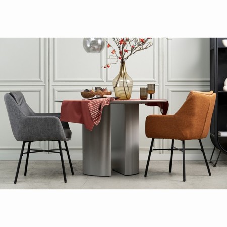 Allar chair, 580 × 520 × 850 mm, eco -leather, matting, brown color-12
