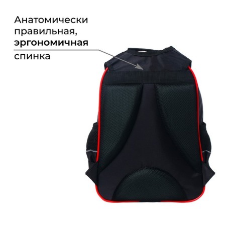 School backpack, 37 x 26 x 13 cm, ergonomic back, calligrata orth "machine"-2