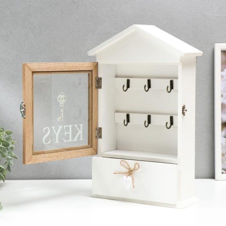 Keywater tree 6 hooks with a box "Keys from home" 36x22x8 cm-3