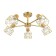Ceiling EVOLUCE lamp. Sle110402-05. Stelitto. 5x40 watts, E27, 68x68x35 cm, golden color, light wood