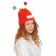 Carnival hat "Eye-player" with horns pr 56-58, red color