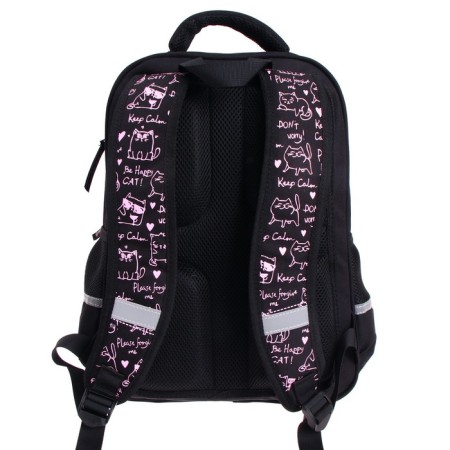 School backpack Bruno VisConti, 40 x 30 x 16 cm, ergonomic back, “Toon Town. Cat "-4