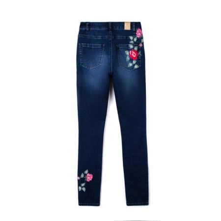 Women's jeans with embroidery CONTE Elegant, size XS, dark blue color-4