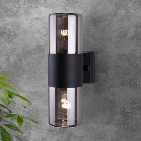 Street wall lamp Elektrostandard, Roil, 175x110x340 mm, E27, black color-3