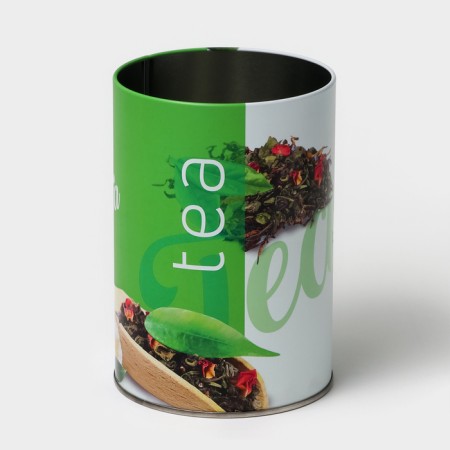 Bank for bulk products "Scandy Green Tea", 1.1 L, D = 9.9 cm, h = 14.5 cm, tin, green color-3