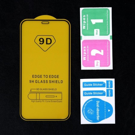 Protective glass 9D Luazon for iPhone 12 mini, full glue, 0.33 mm, 9n-2