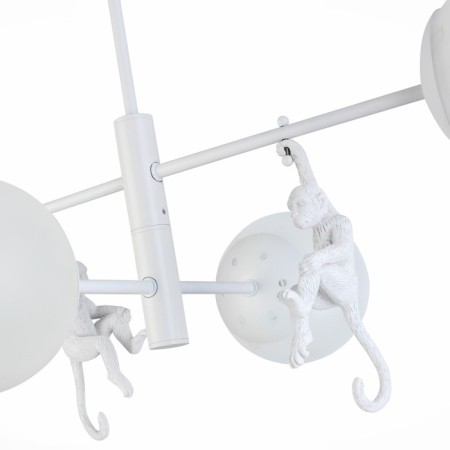Ceiling EVOLUCE lamp. Sle115102-04. Tenato. 4x60 watts, E14, 71x71x50 cm, white color-7