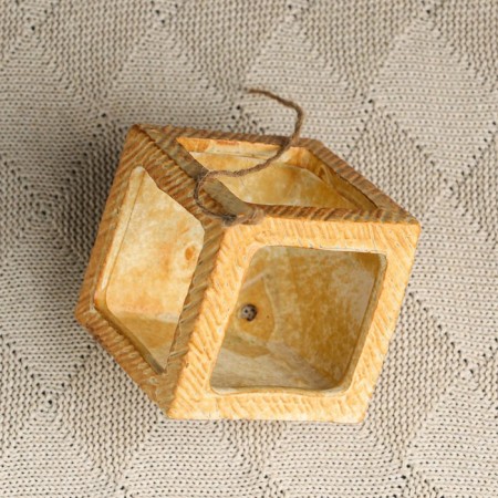 Kashpo "Cube" Bezhevoy, 8*8*8cm-3