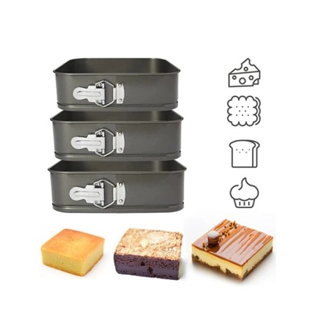 The form for baking the share "Elin. Square ", 26 × 26 cm, removable bottom, anti -stick coating, black color-5