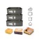 The form for baking the share "Elin. Square ", 26 × 26 cm, removable bottom, anti -stick coating, black color