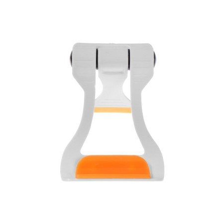 Luazon phone stand, folding, reinforced, adjustable height, white/orange-7