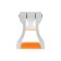 Luazon phone stand, folding, reinforced, adjustable height, white/orange