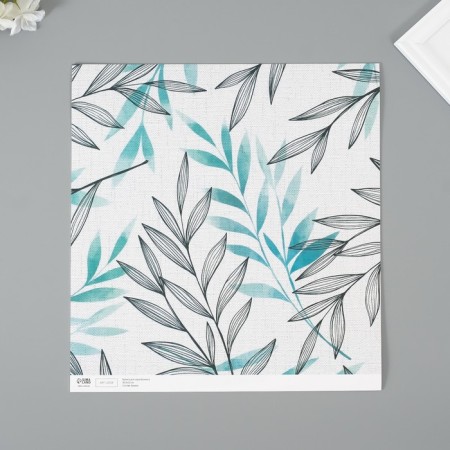 Scrapbooking paper "Elegant branches" density 180 grams set 5 pcs 30.5x32 cm-2