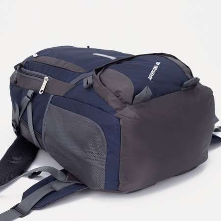 Tourist backpack on lightning with extension, 2 departments, 4 pockets, blue color-2