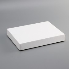 Box the team without print, the lid is a white window without a window 26 x 21.5 x 4 cm